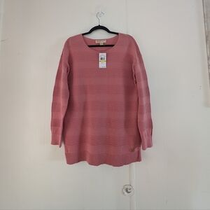 Michael Kors Pink Versatile Aesthetic Sweater Loose Fit Size M Longsleeve